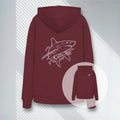 Weinroter Taucher-Hoodie aus schwerer 100% Bio-Baumwolle.