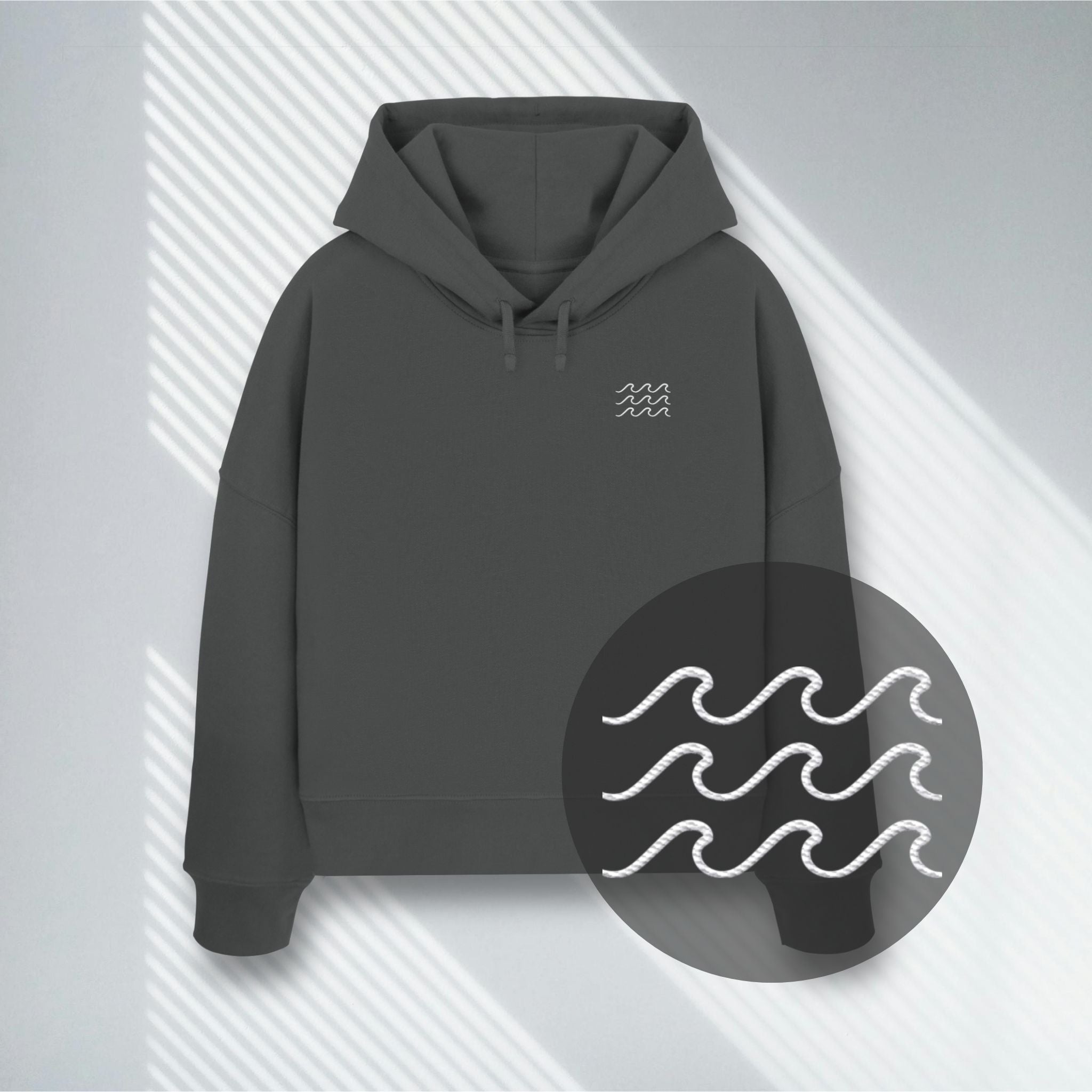 The Waves | Frauen-Hoodie | Stick – Vegan, Premium Bio-Hoodie (300g)
