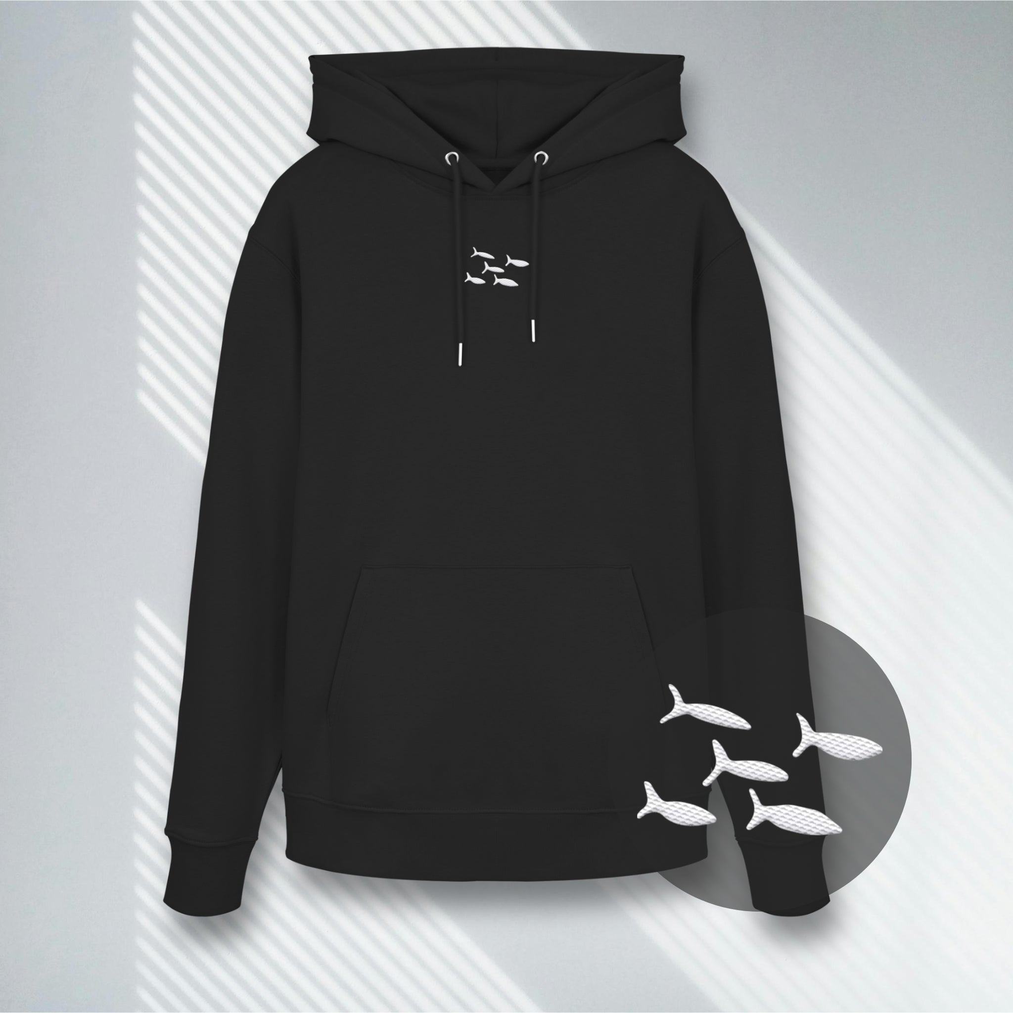The Fish - Organic Hoodie | Premium Embroidery | Heavyweight Bio Hoodie (350g)