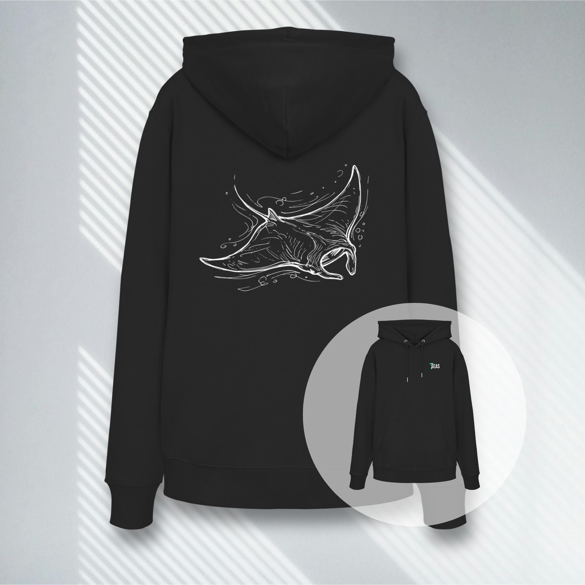 The Manta | Oceanic Blueprints Edition – Premium Bio-Hoodie (350g)