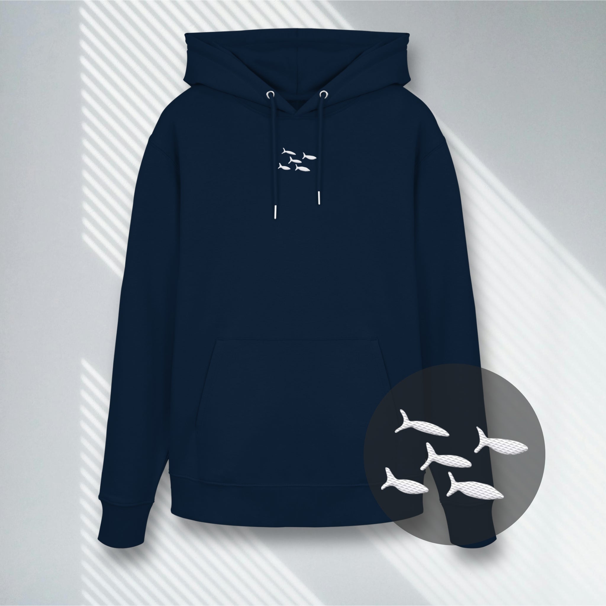 The Fish - Organic Hoodie | Premium Embroidery | Heavyweight Bio Hoodie (350g)