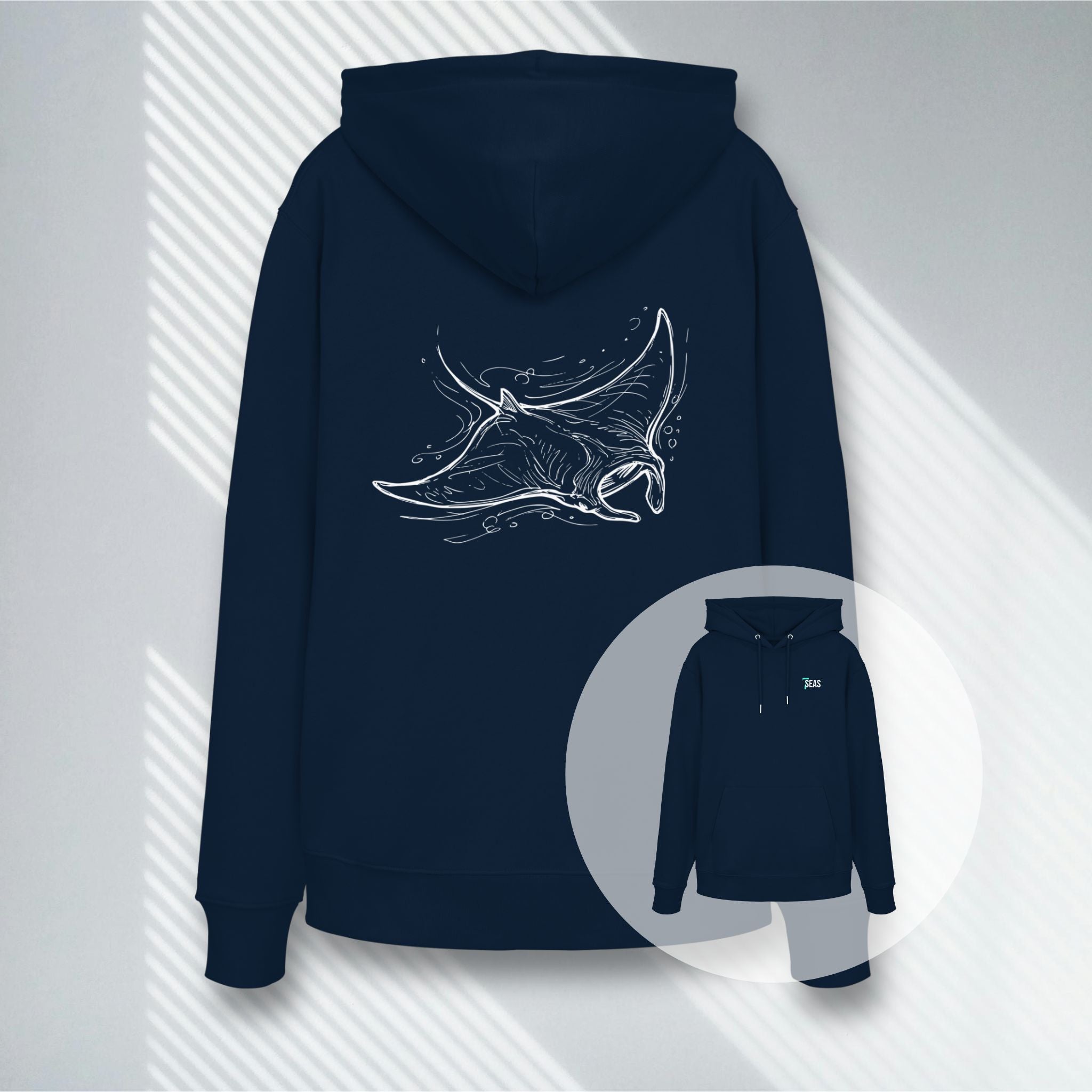 The Manta | Oceanic Blueprints Edition – Premium Bio-Hoodie (350g)