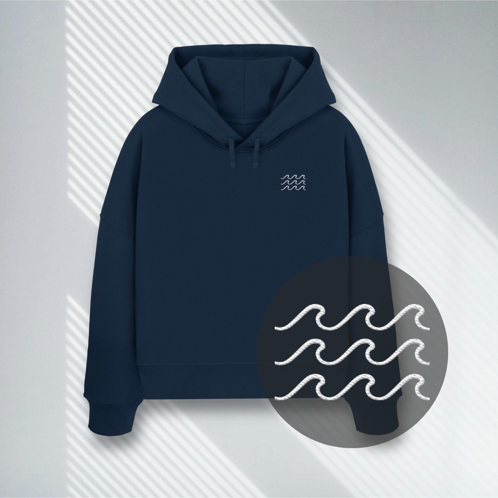 The Waves | Frauen-Hoodie | Stick – Vegan, Premium Bio-Hoodie (300g)