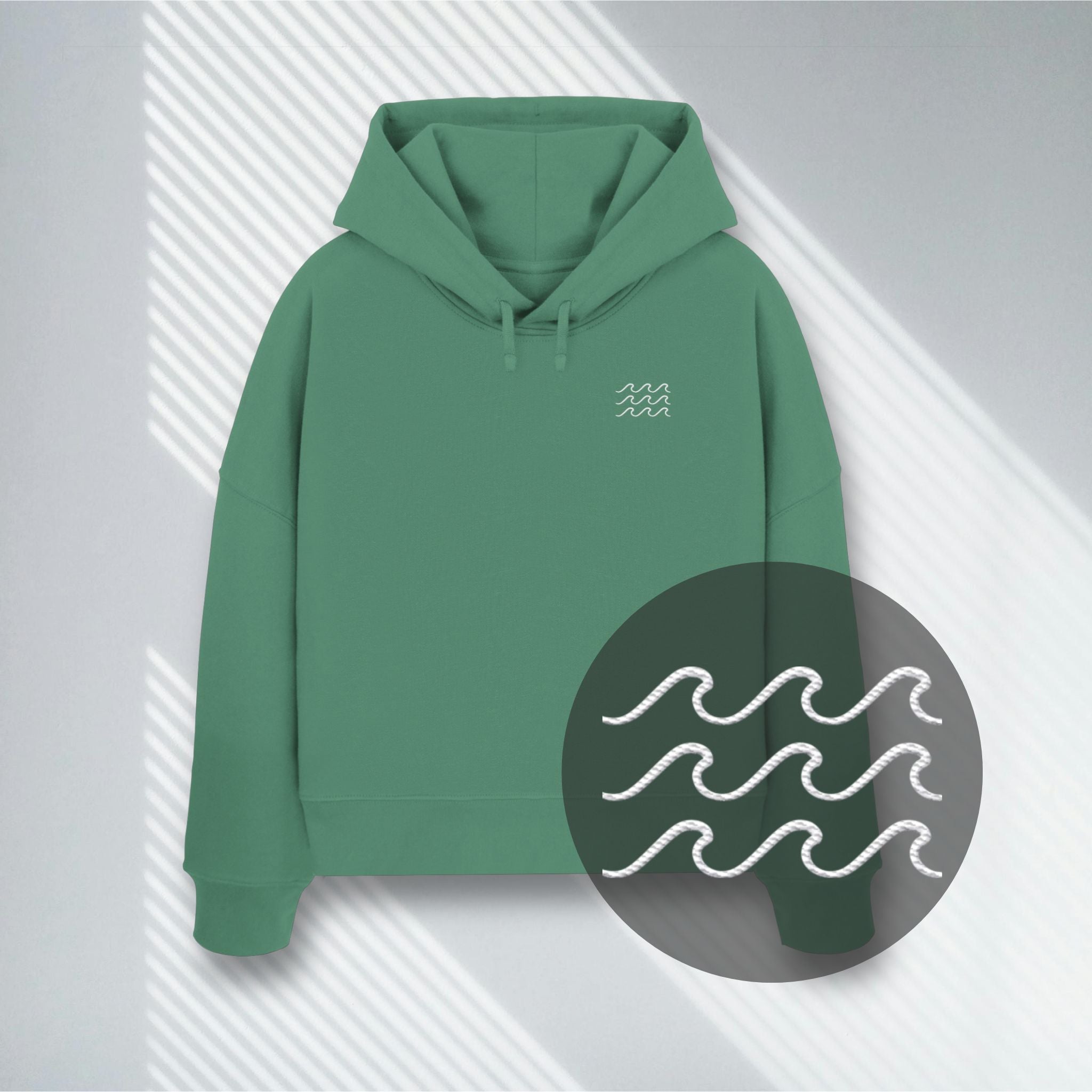The Waves | Frauen-Hoodie | Stick – Vegan, Premium Bio-Hoodie (300g)