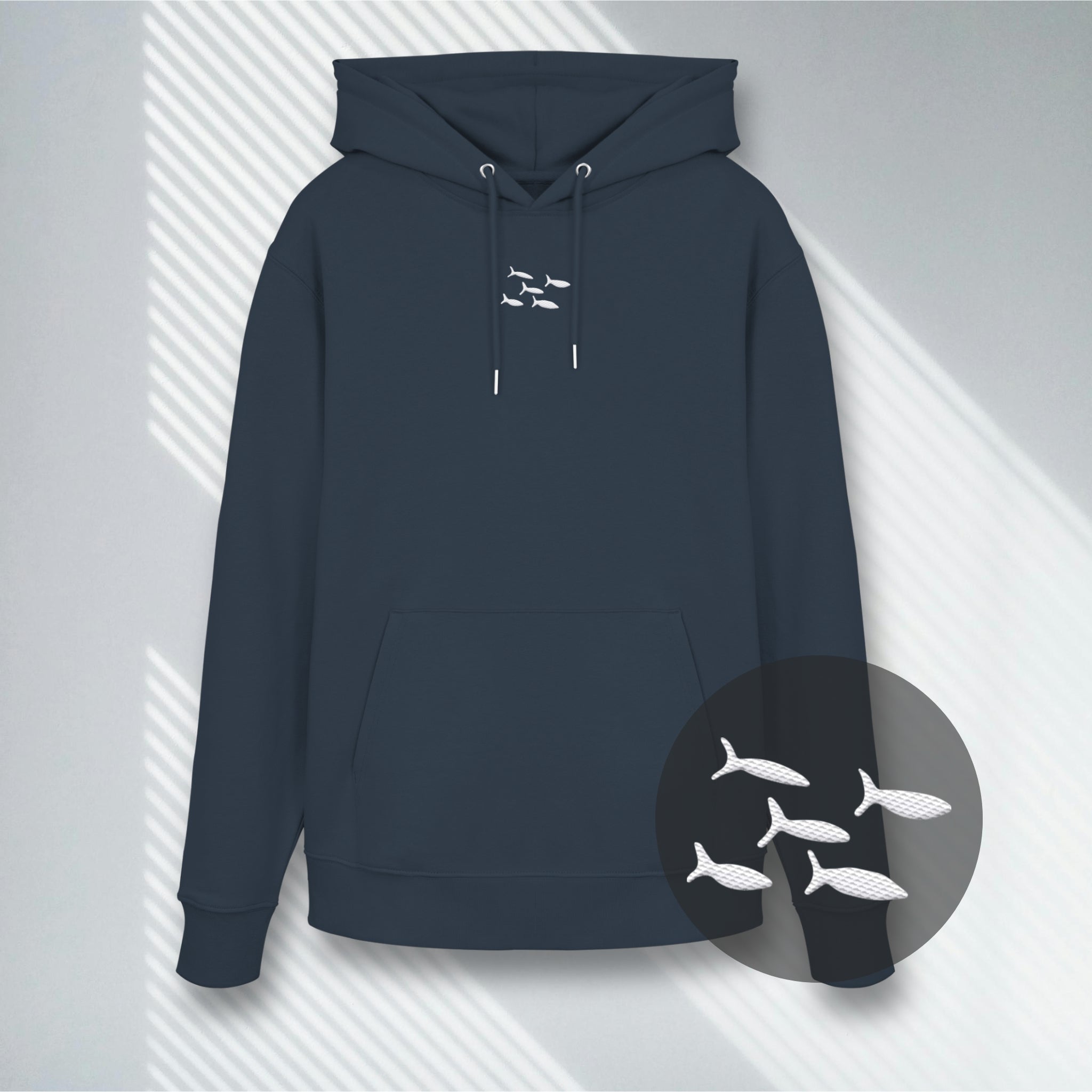 The Fish - Organic Hoodie | Premium Embroidery | Heavyweight Bio Hoodie (350g)