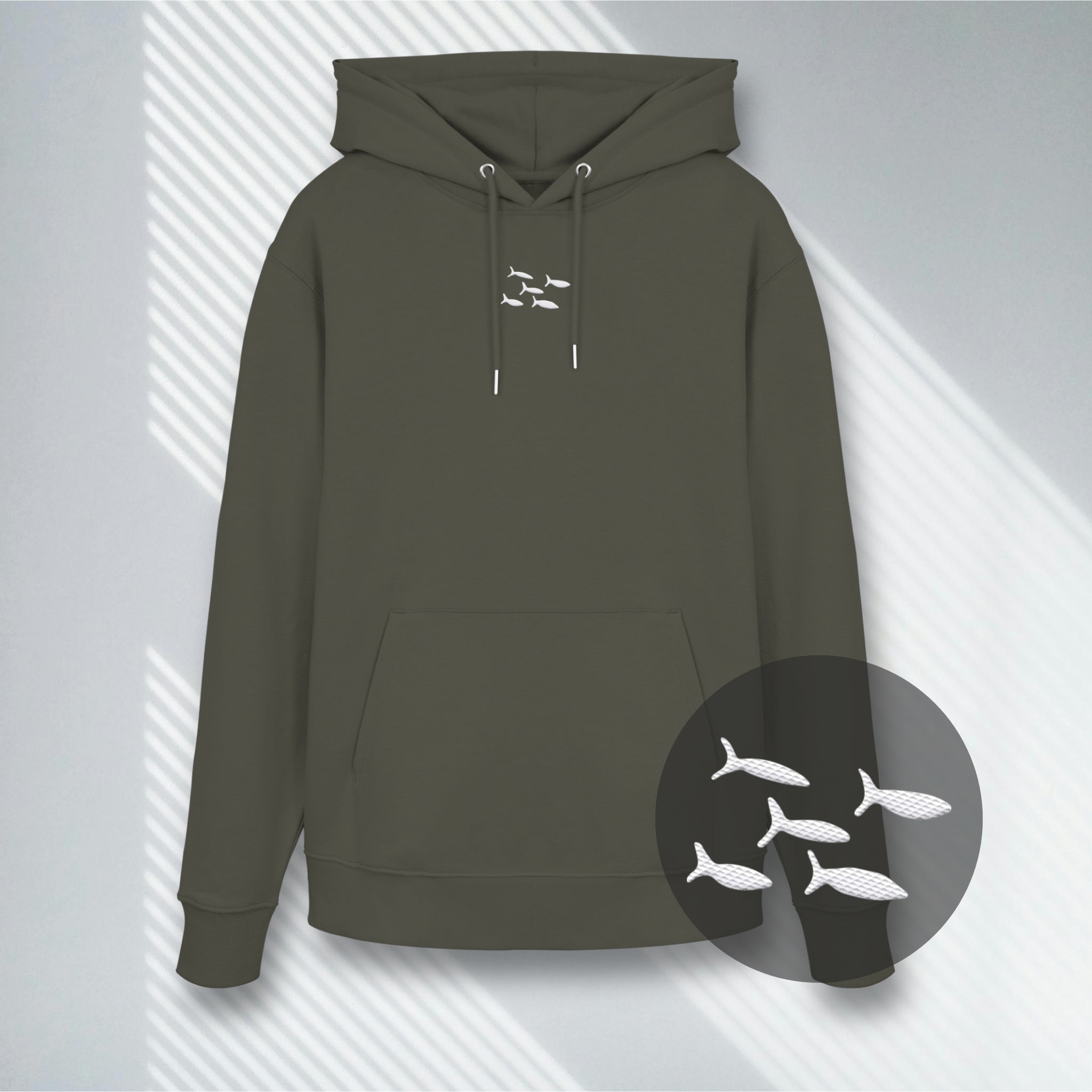 The Fish - Organic Hoodie | Premium Embroidery | Heavyweight Bio Hoodie (350g)