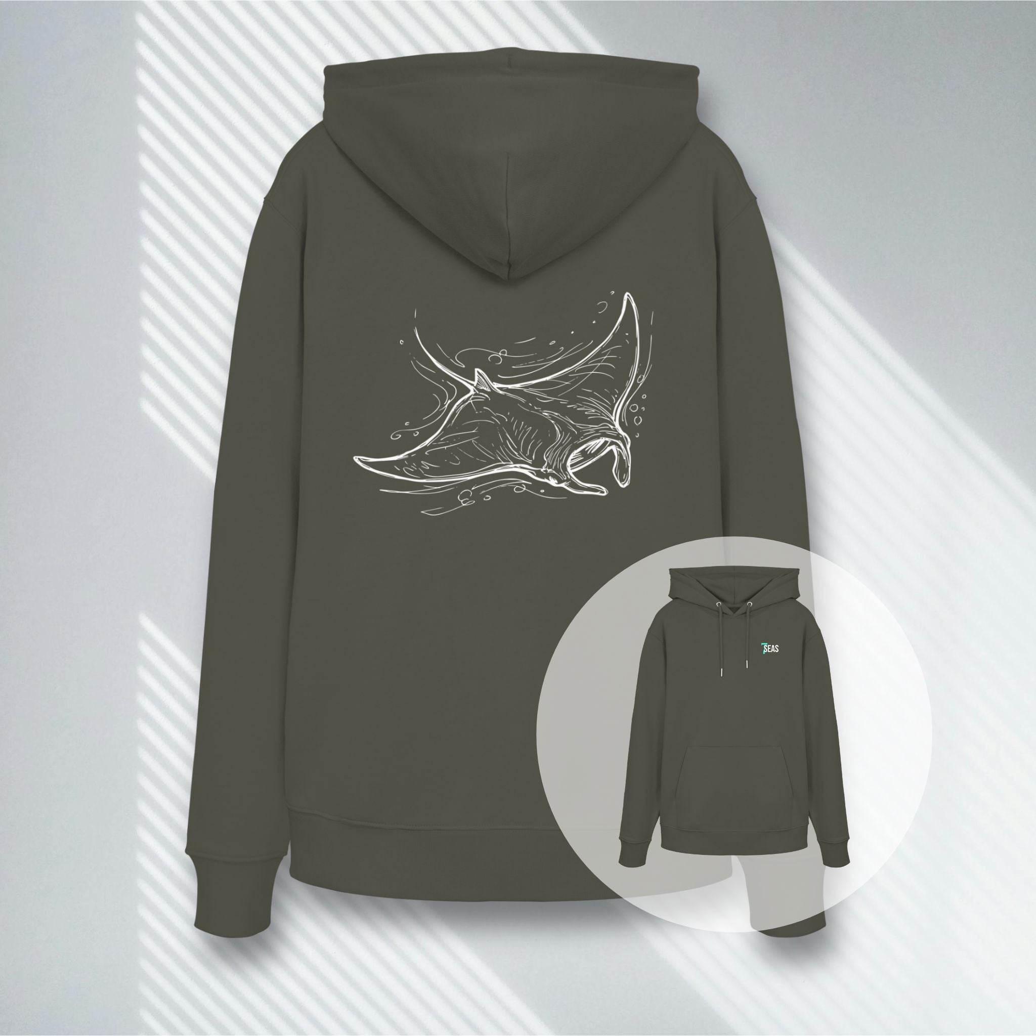 The Manta | Oceanic Blueprints Edition – Premium Bio-Hoodie (350g)