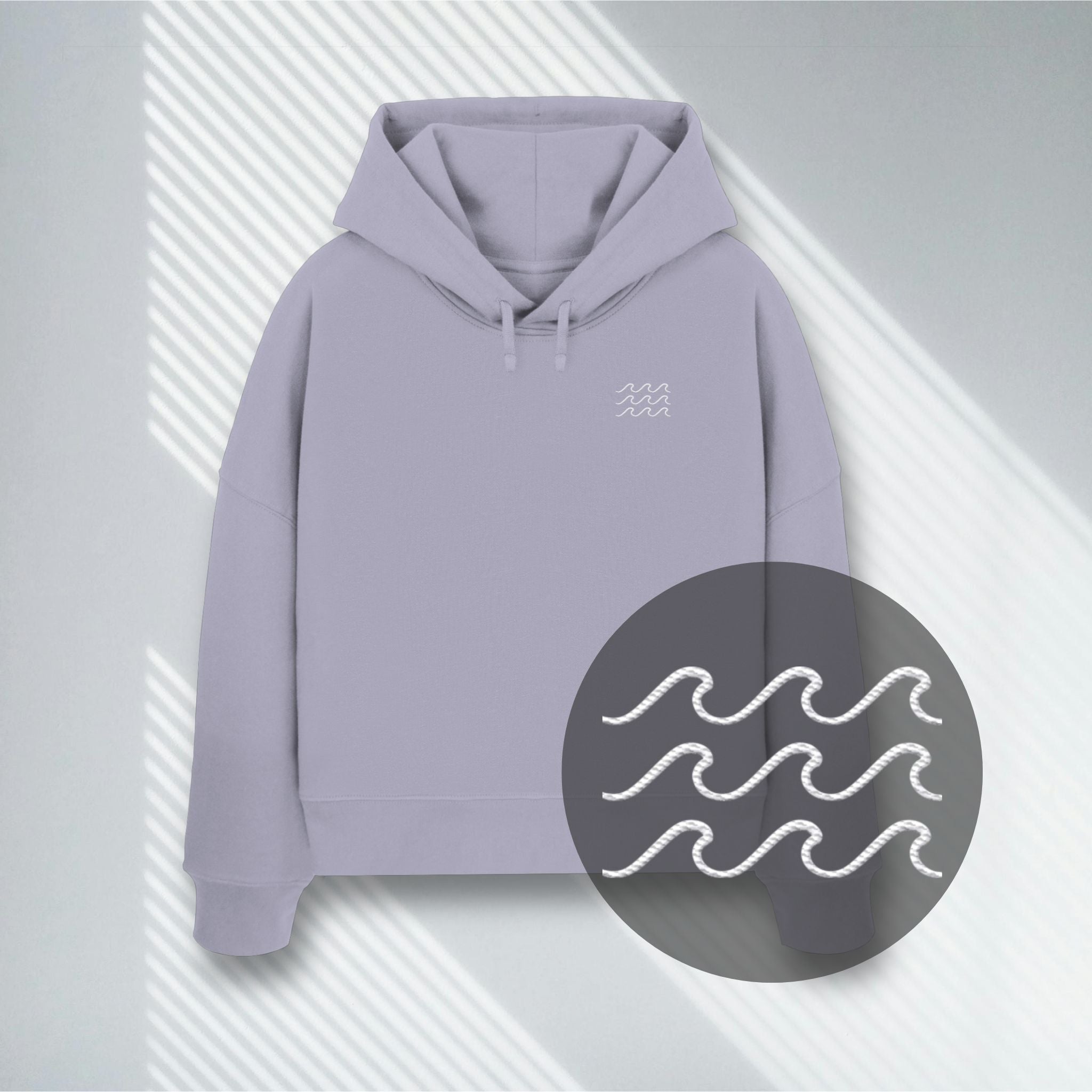 The Waves | Frauen-Hoodie | Stick – Vegan, Premium Bio-Hoodie (300g)