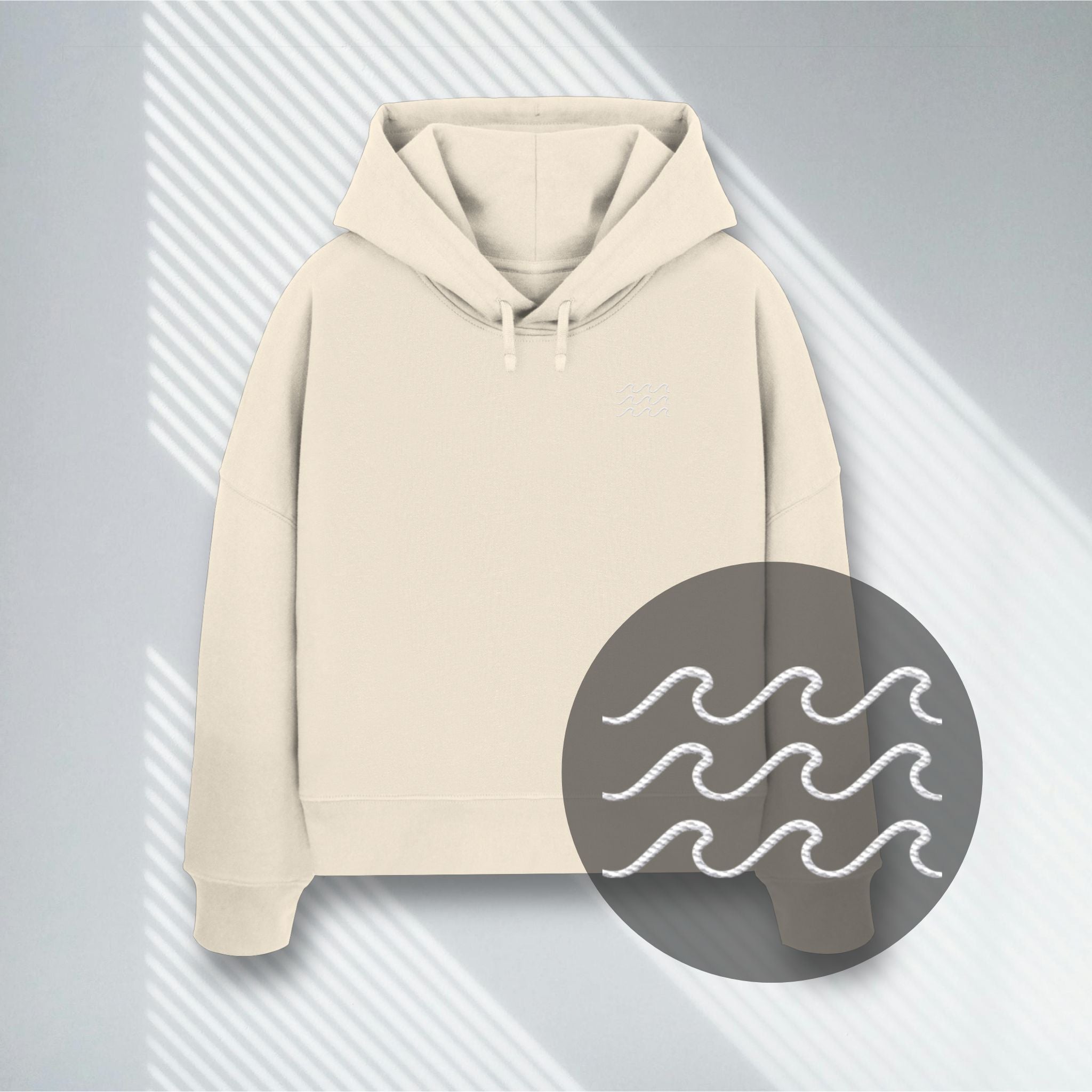 The Waves | Frauen-Hoodie | Stick – Vegan, Premium Bio-Hoodie (300g)