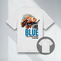 Weißes Bio-Baumwollshirt mit minimalistischem Clownfisch-Print, 7Seaspirations Guard the Blue.